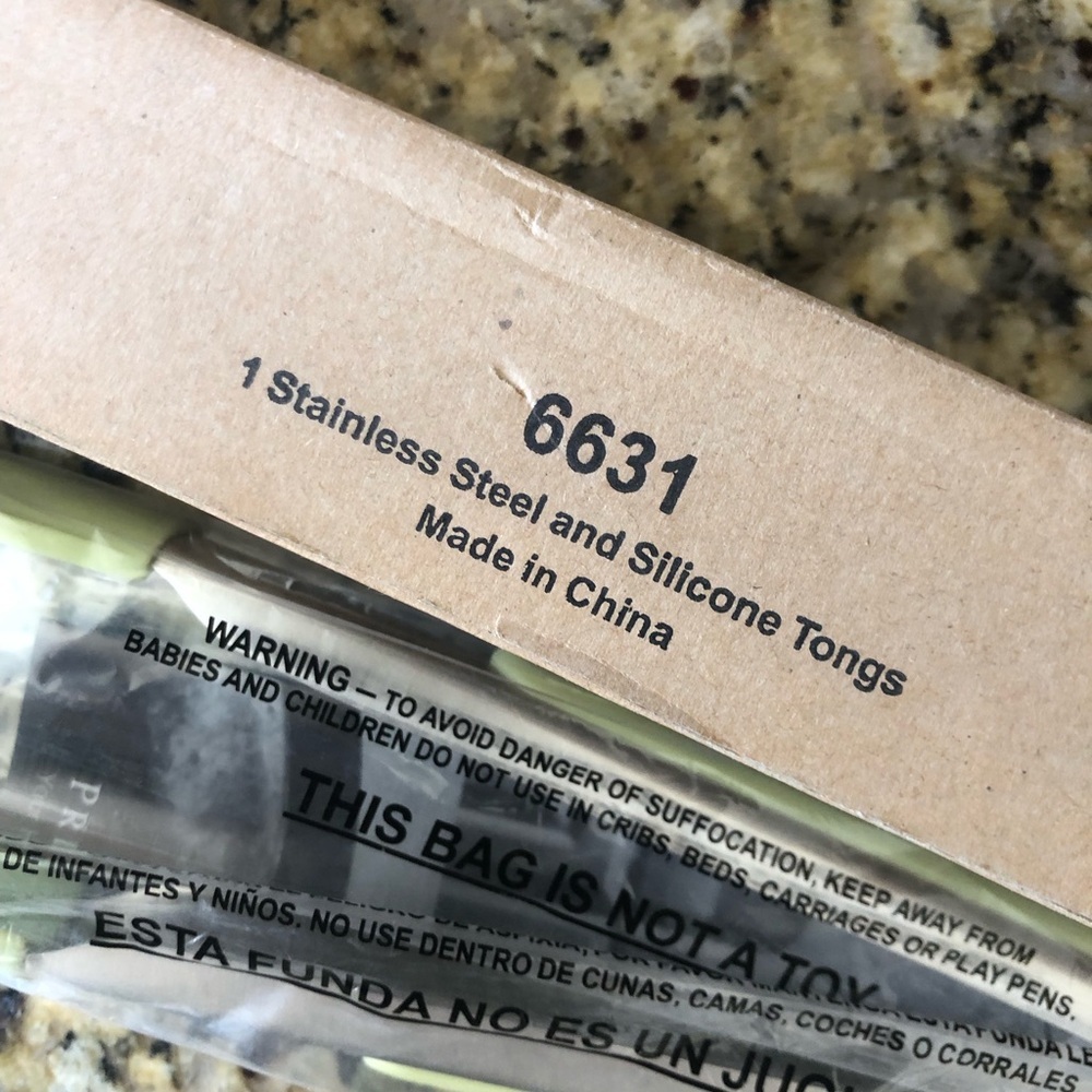 Princess House Green Silicone and Stainless Steel Kitchen Tongs 6631 NEW - Picture 7 of 9